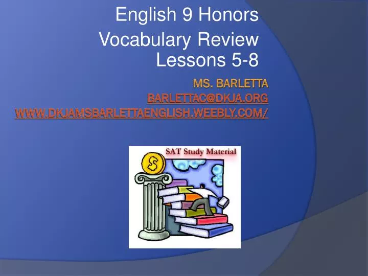 english 9 honors vocabulary review lessons 5 8
