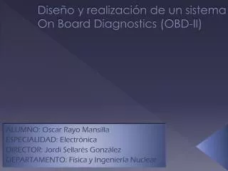 dise o y realizaci n de un sistema on board diagnostics obd ii