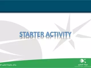 Starter activity