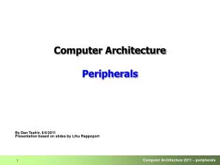 Computer Architecture Peripherals