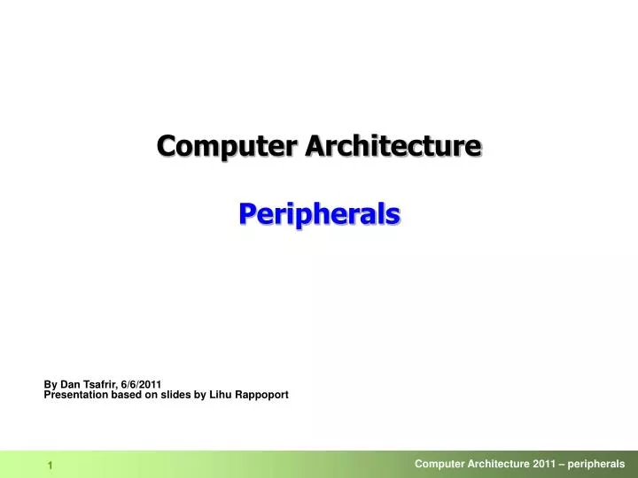 computer architecture peripherals