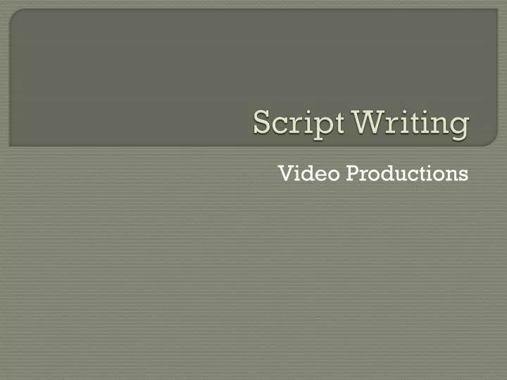 script writing