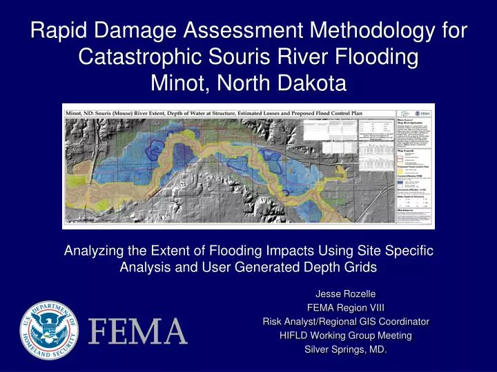 rapid damage assessment methodology for catastrophic souris river flooding minot north dakota