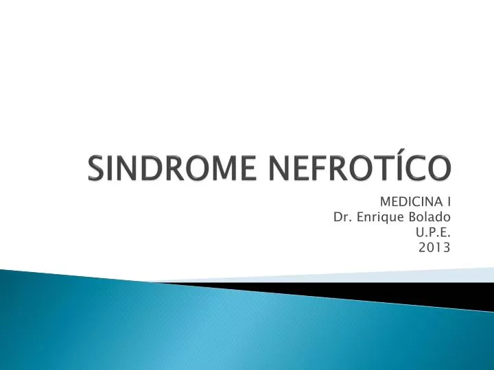 sindrome nefrot co