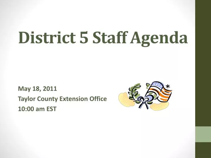 district 5 staff agenda