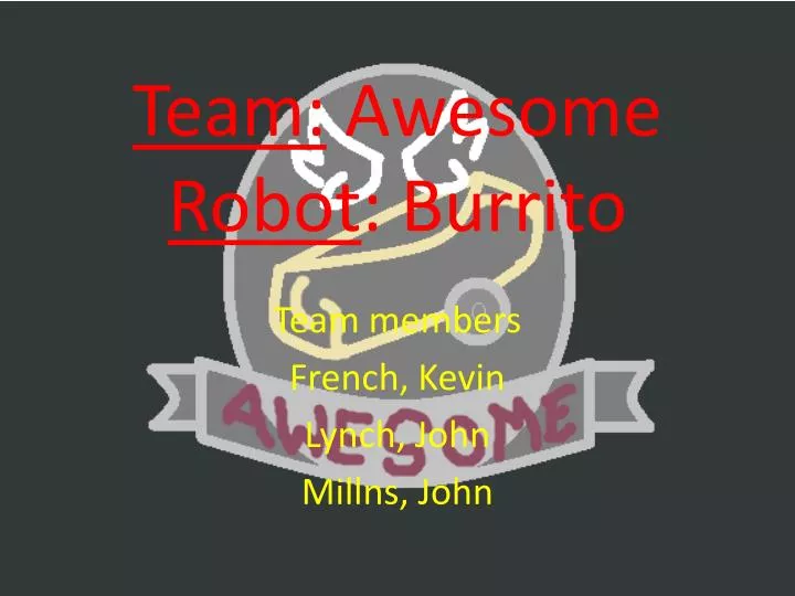 team awesome robot burrito