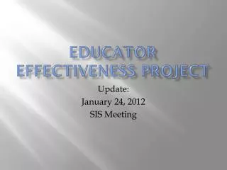 Educator Effectiveness Project