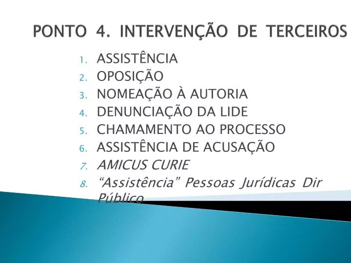 ponto 4 interven o de terceiros