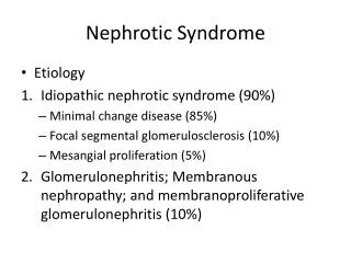 Nephrotic Syndrome