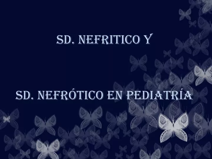 sd nefritico y