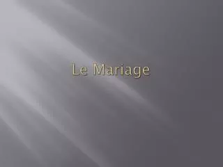le mariage