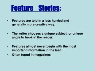 Feature Stories :