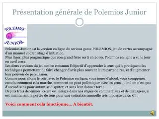 pr sentation g n rale de polemios junior