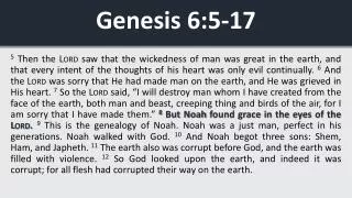 Genesis 6:5-17