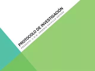 protocolo de investigaci n