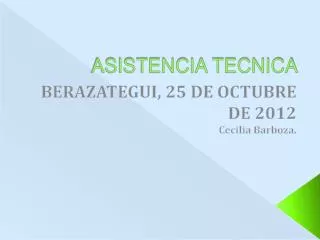 asistencia tecnica