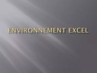 environnement excel