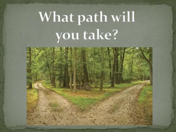 what path will you take