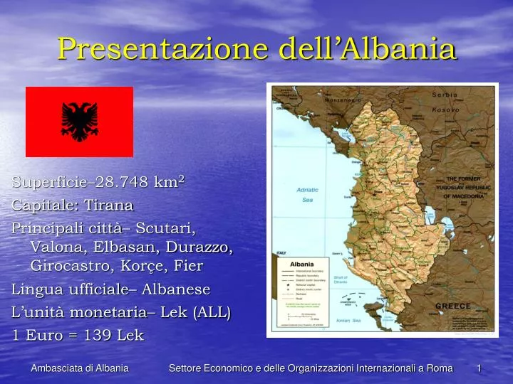 presentazione dell albania