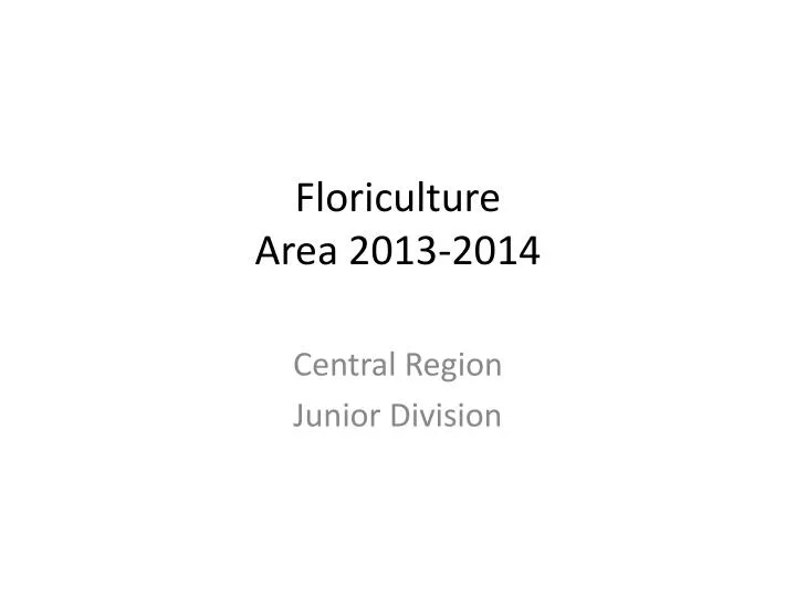floriculture area 2013 2014