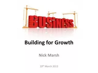 Building for Growth