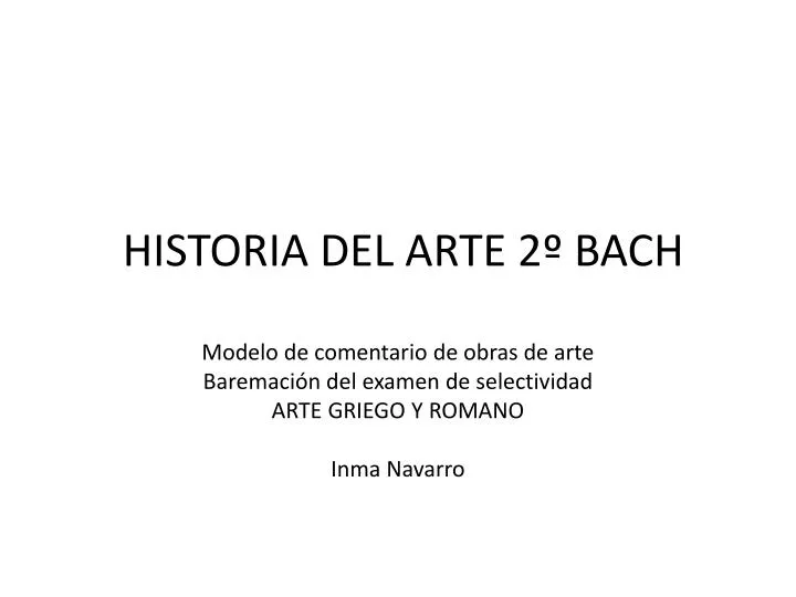 historia del arte 2 bach