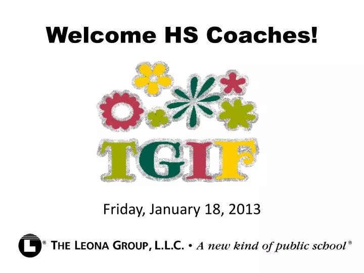 welcome hs coaches