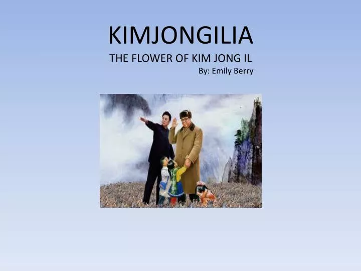 kimjongilia the flower of kim jong il by emily berry