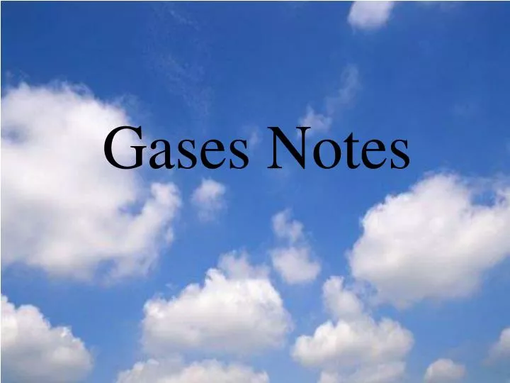 gases notes
