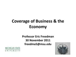 Coverage of Business &amp; the Economy