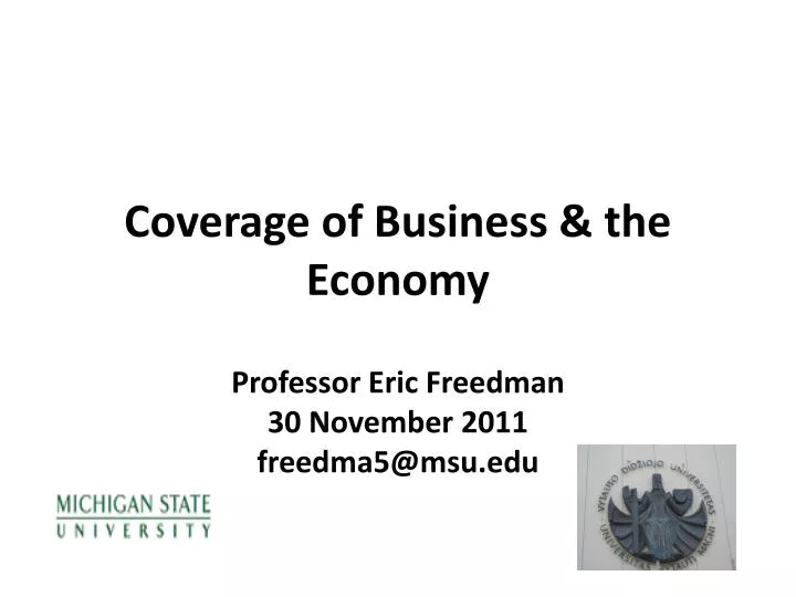 coverage of business the economy