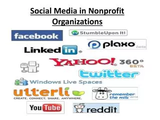 Social Media in Nonprofit Organizations