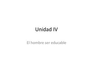 unidad iv