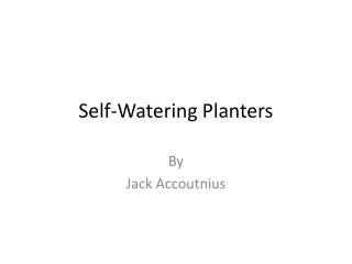 Self-Watering Planters