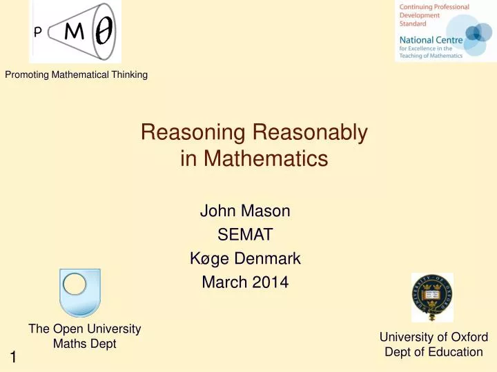 reasoning reasonably in mathematics