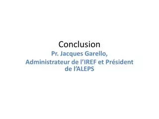 conclusion
