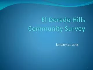 El Dorado Hills Community Survey