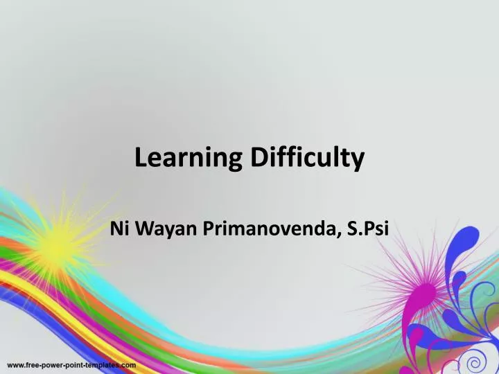learning difficulty