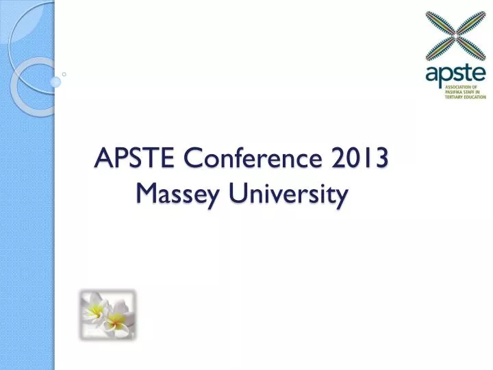 apste conference 2013 massey university