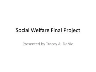 Social Welfare Final Project