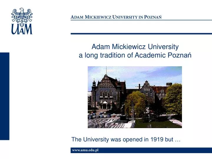 adam mickiewicz university a long tradition of academic pozna