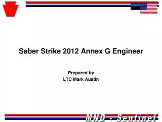 Saber Strike 2012 Annex G Engineer