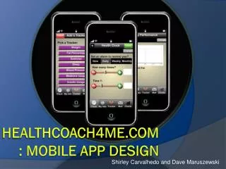 HealthCoach4Me.com : Mobile App Design