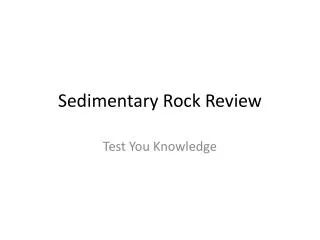 Sedimentary Rock Review