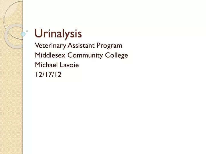 urinalysis