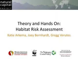 Theory and Hands On: Habitat Risk Assessment