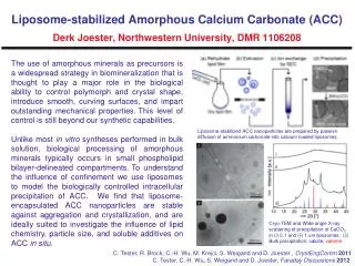 C. Tester, R. Brock, C.-H. Wu, M. Krejci , S. Weigand and D. Joester , CrystEngComm 2011