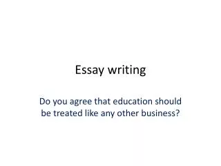 Essay writing