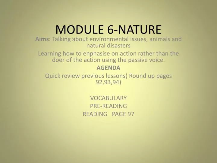 module 6 nature