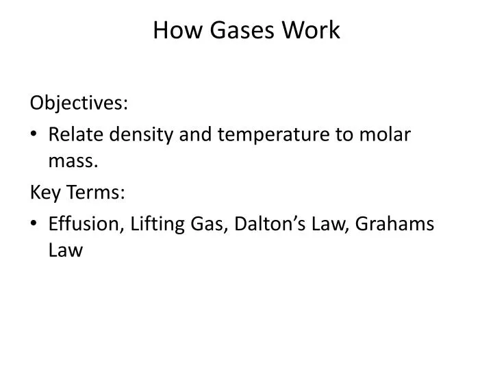 how gases work